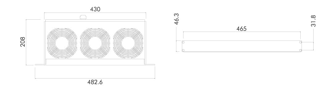 Fan Tray Dimensions