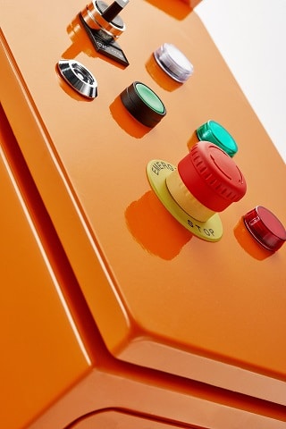 Heavy Duty Sloping Roof Electrical Enclosure Orange - Fitted