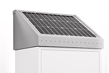 Field cabinet solar roofs